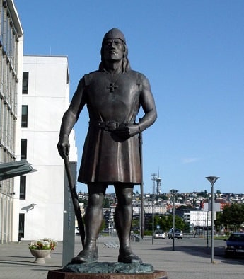 Leif Erikson Statue in Trodheim Norway